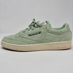 Reebok Club C 85 Shoes Mens 11 Mint Green Suede Low Top Casual Sneakers Classic‎